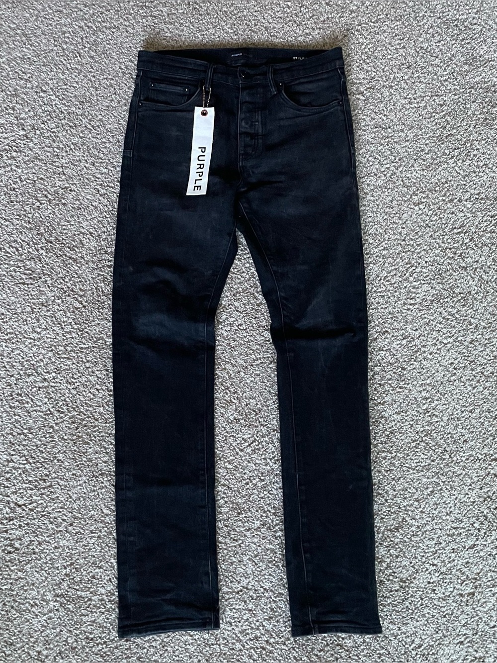 Black purple skinny slim
 Jeans